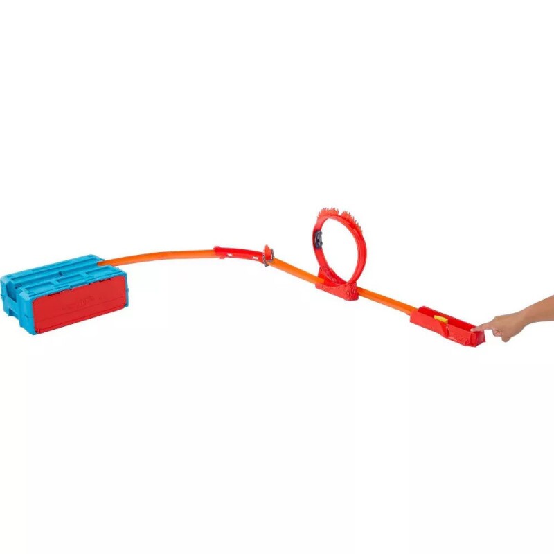 Conjunto E Pista Hot Wheels Track Builder Acrobacias De Fogo Mattel