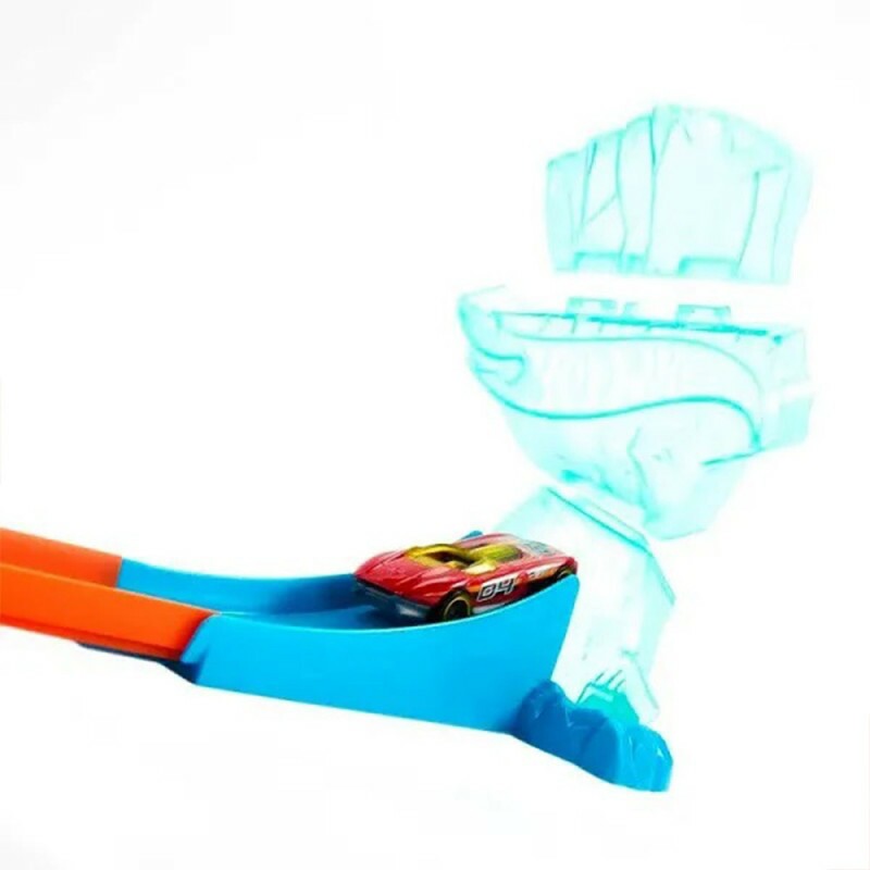 Conjunto E Pista Hot Wheels Track Builder Queda De Gelo Mattel