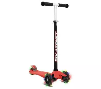 Patinete Infantil Ajustável - Skatenet Led - Vermelho - Bandeirante