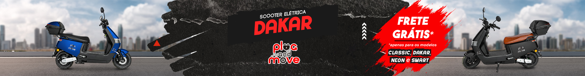 Scooter Elétrica Dakar Plug and Move