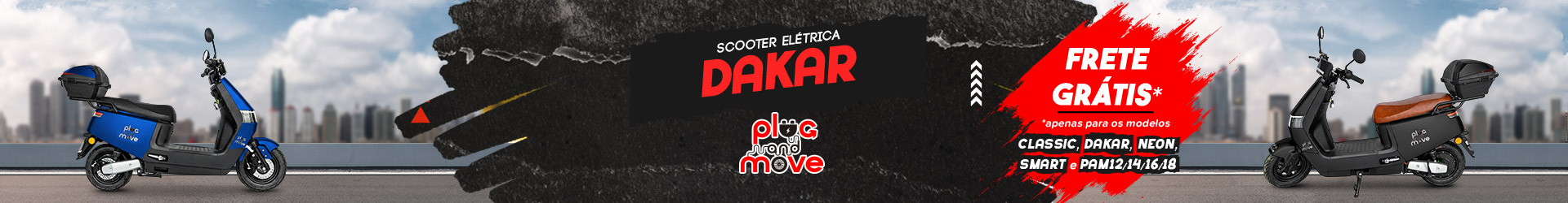 Scooter Elétrica Dakar Plug and Move