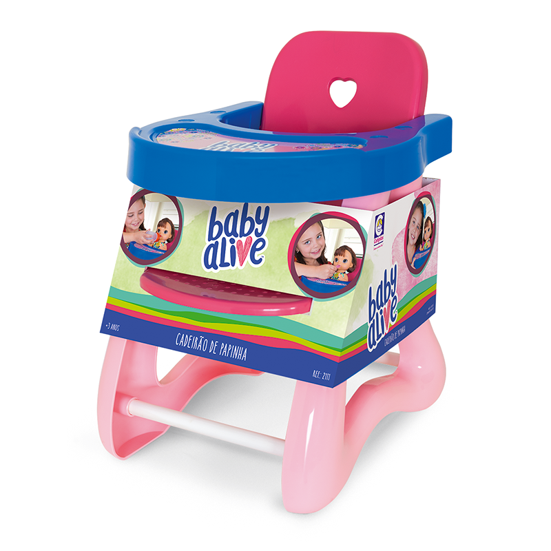 Cadeirão de papinha baby alive clearance