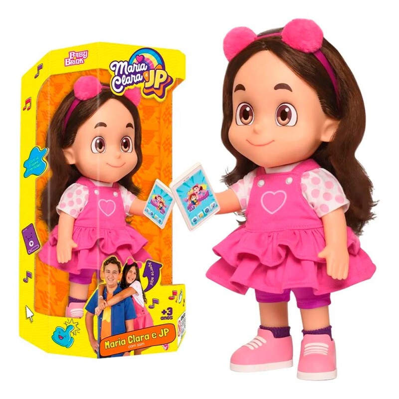 Boneca Articulada - 30 cm - Maria Clara e JP - Maria Clara - 14 Frases ...