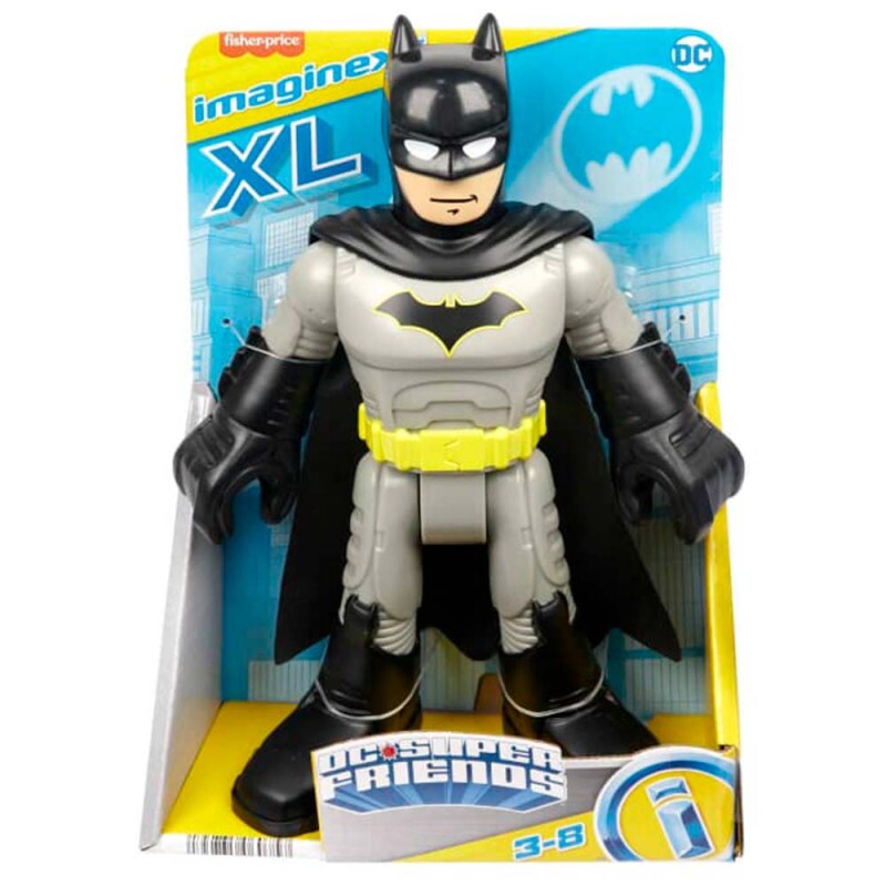 Boneco de Ação - 25 cm - DC Super Friends - Batman XL - Cinza - Imaginext