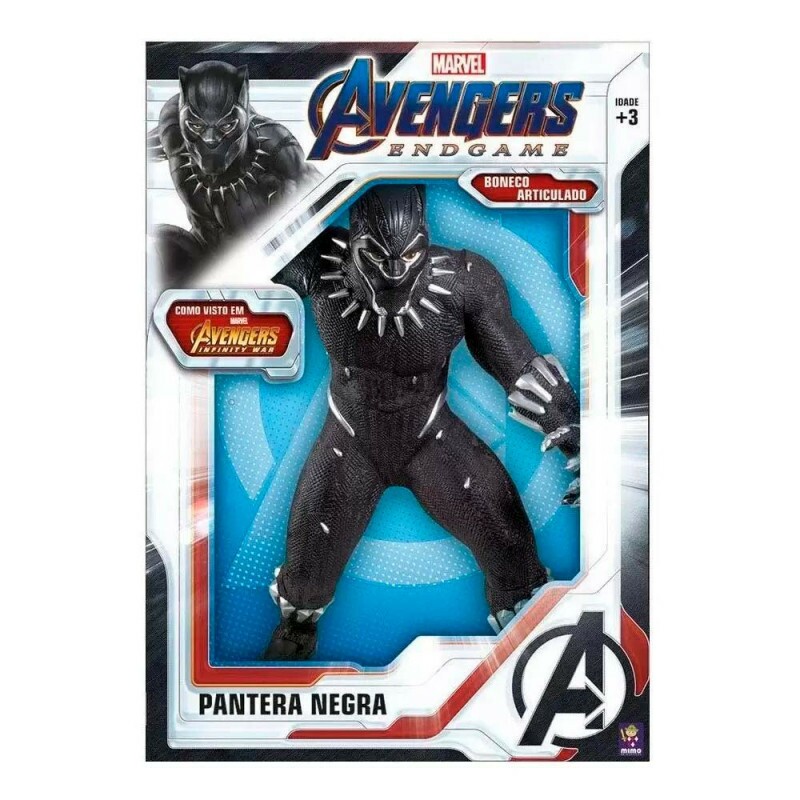 Boneco Gigante - 50 cm - Marvel - Pantera Negra - Mimo Toys