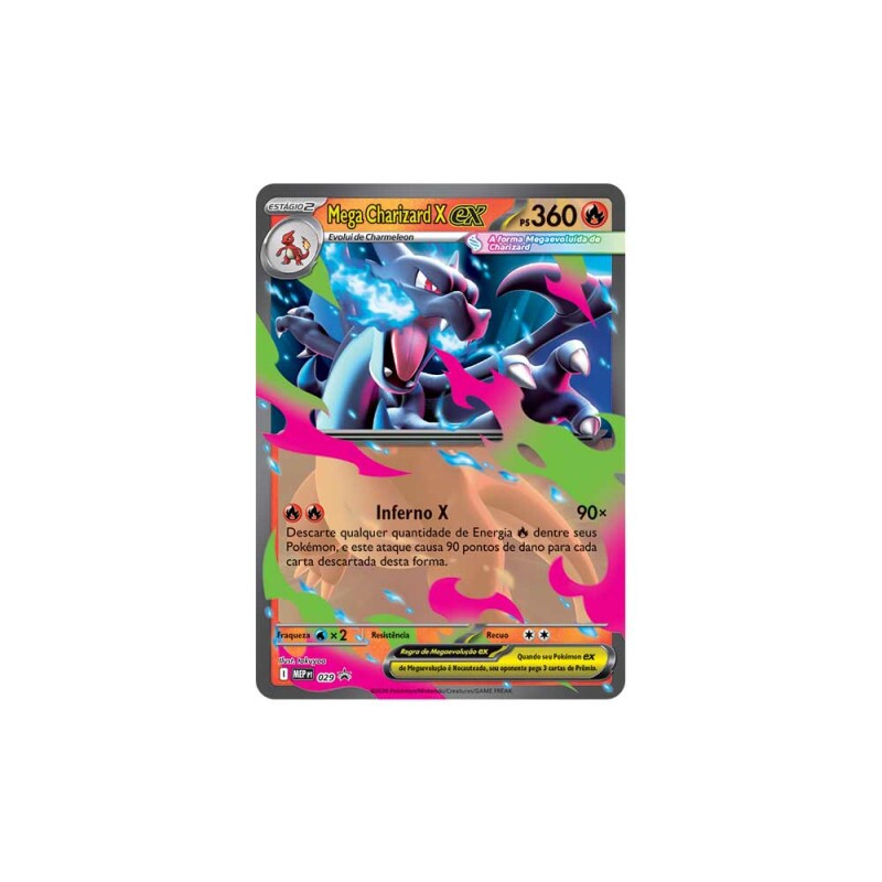 Box de Cartas - Pokémon - Mega Charizard X Ex - Copag