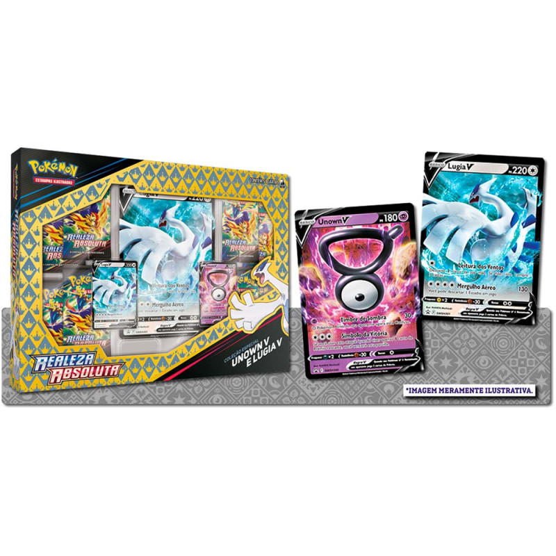 Jogo de Cartas - Realeza Absoluta - Pokémon - Box Lugia e Unown - Copag -  Angeloni Eletro