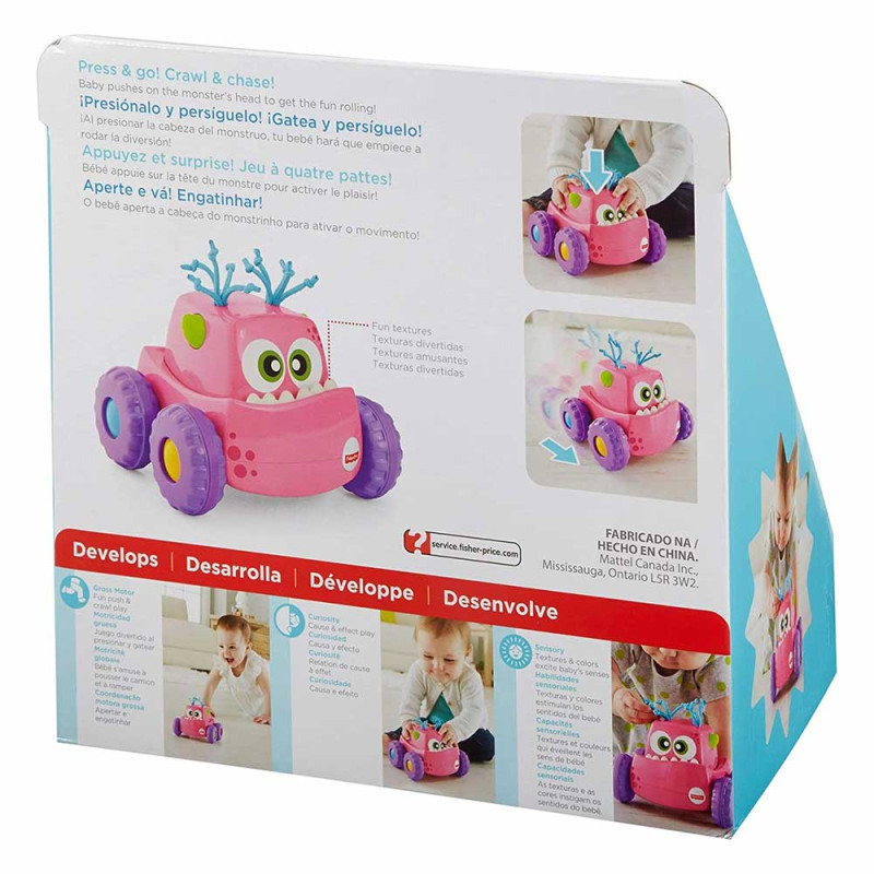 Fisher Price Caminhão Monstro Rosa e Roxo - Mattel - Loja ToyMania