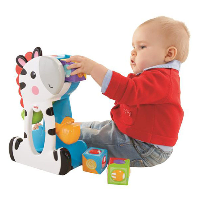 Figura de Atividades Zebra com Blocos Surpresa Fisher Price