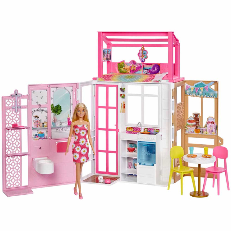 Casa Boneca Barbie Desmontável Encaixe 100cm Pintada
