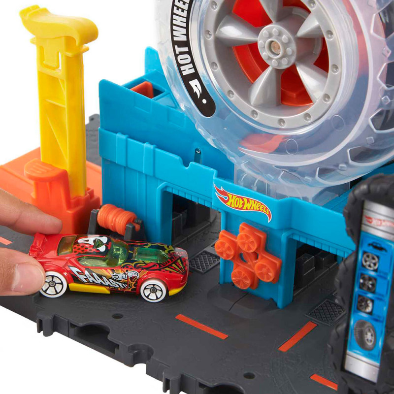 Playset Pista Hot Wheels Super Loja de Pneus - Mattel - Kidverte