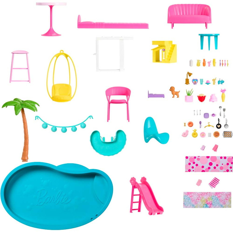 Casa dos Sonhos da Barbie KEN Stacie Casinha de Boneca Mansão com Moveis Acessorios Elevador Piscina 3 Andares 1,15 Altura GNH53 - Mattel - Casinha de Boneca - Magazine Luiza