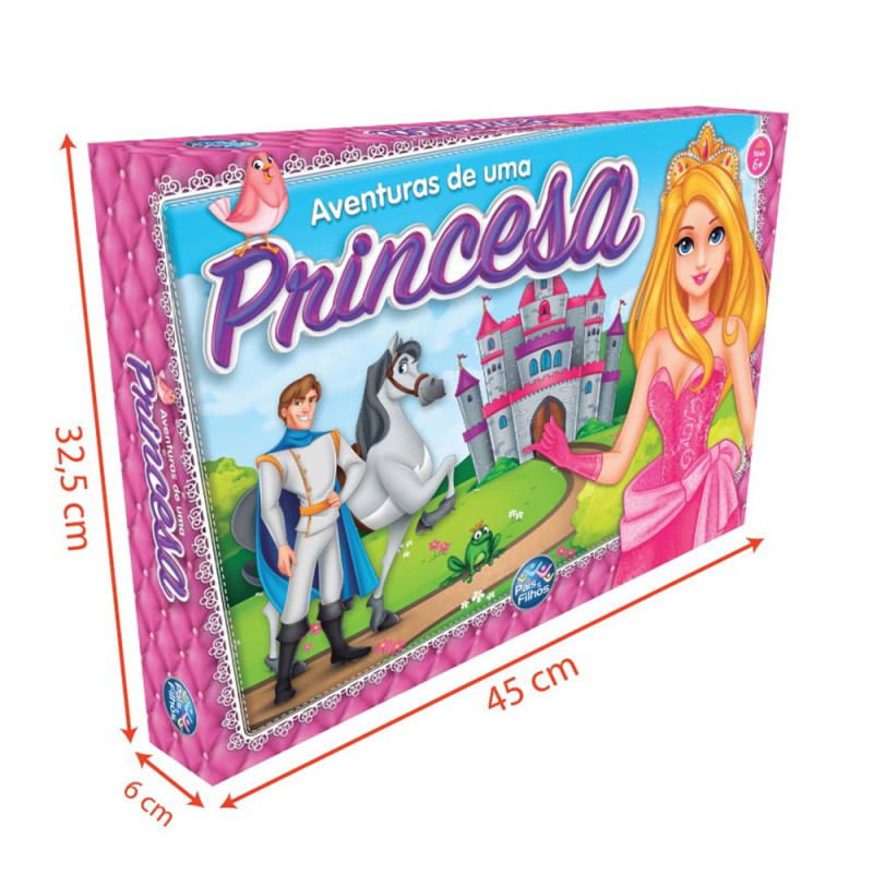 Modelo de jogo com princesa e castelo