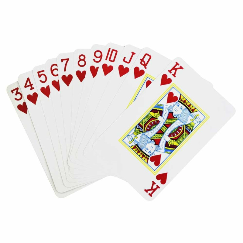 Jogo De Cartas Baralho Com 54 Cartas - Vermelho