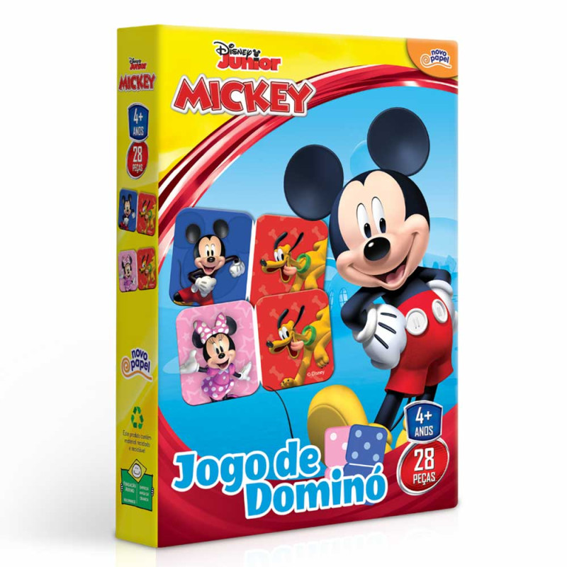 Jogo de Dominó Infantil - Disney Junior - Mickey - 28 Peças - Toyster