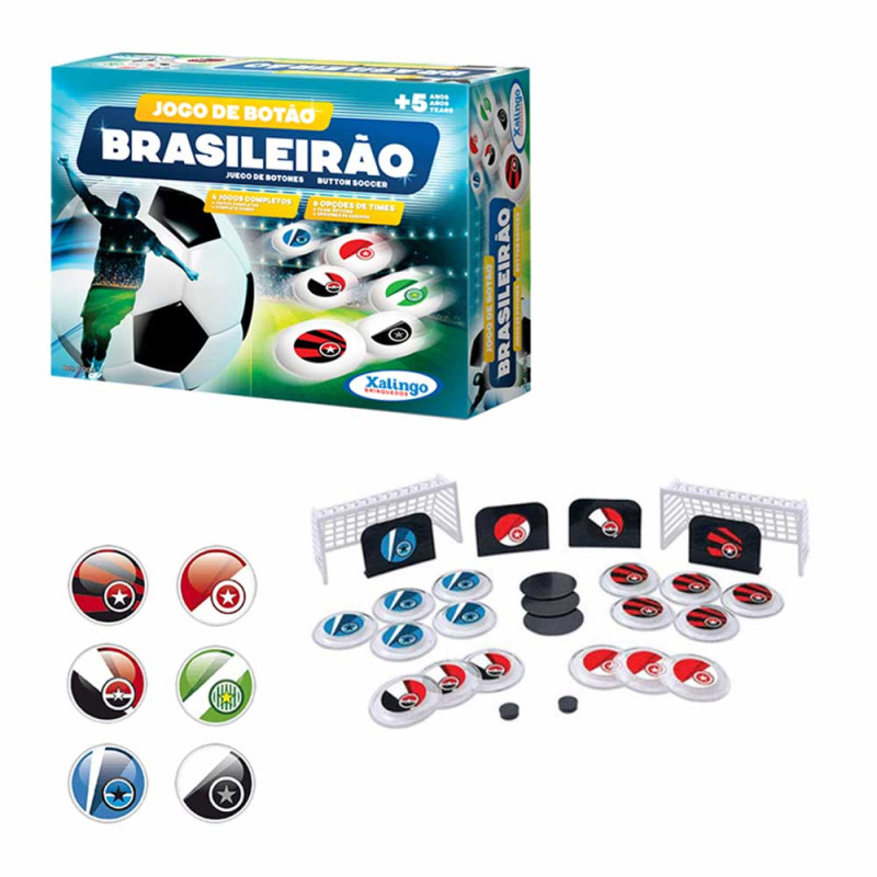 Jogo Futebol de Botão Brinquedo Infantil Jogo de Botão Brasileirão