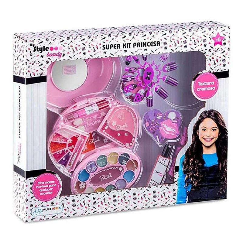 Brinquedo Infantil maquiagem p/ boneca - Virtual Make