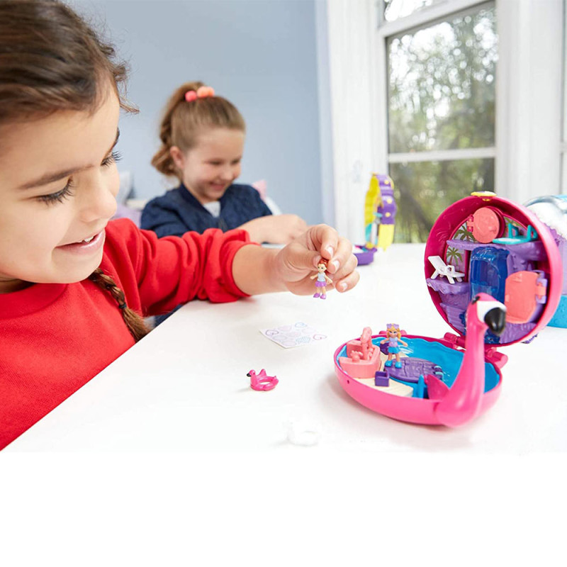 Mini Mundo De Aventura Polly Pocket Flamingo Mattel C