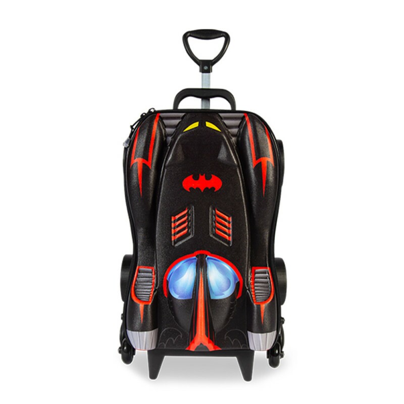 Mochila 3D de Rodinhas Infantil - Batman - Chrome Wheels - Maxtoy