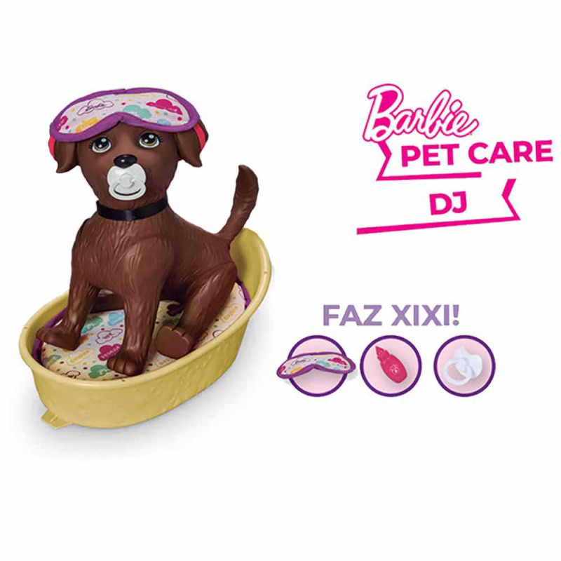 Figura de Vinil Pets da Barbie Pet Care Cachorrinho DJ Pupee