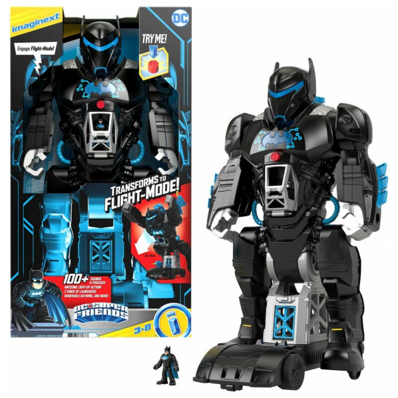 Robô Eletrônico 60 cm DC Super Friends Batman Tech Batbot Imaginext