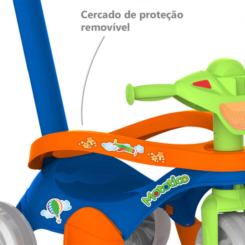 Motoca Triciclo Pedal e Passeio Adventure Azul (841) Brinquedos Bandeirante  - Lojas Ideal