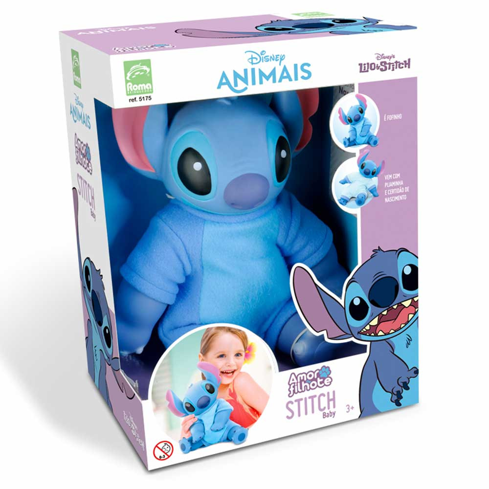 Boneco de Vinil - Amor de Filhote - Disney - Lilo e Stitch