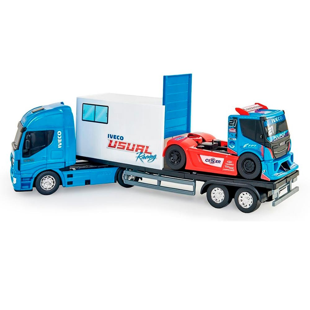 Caminhão Iveco Baú Acessórios Usual Brinquedo Miniatura