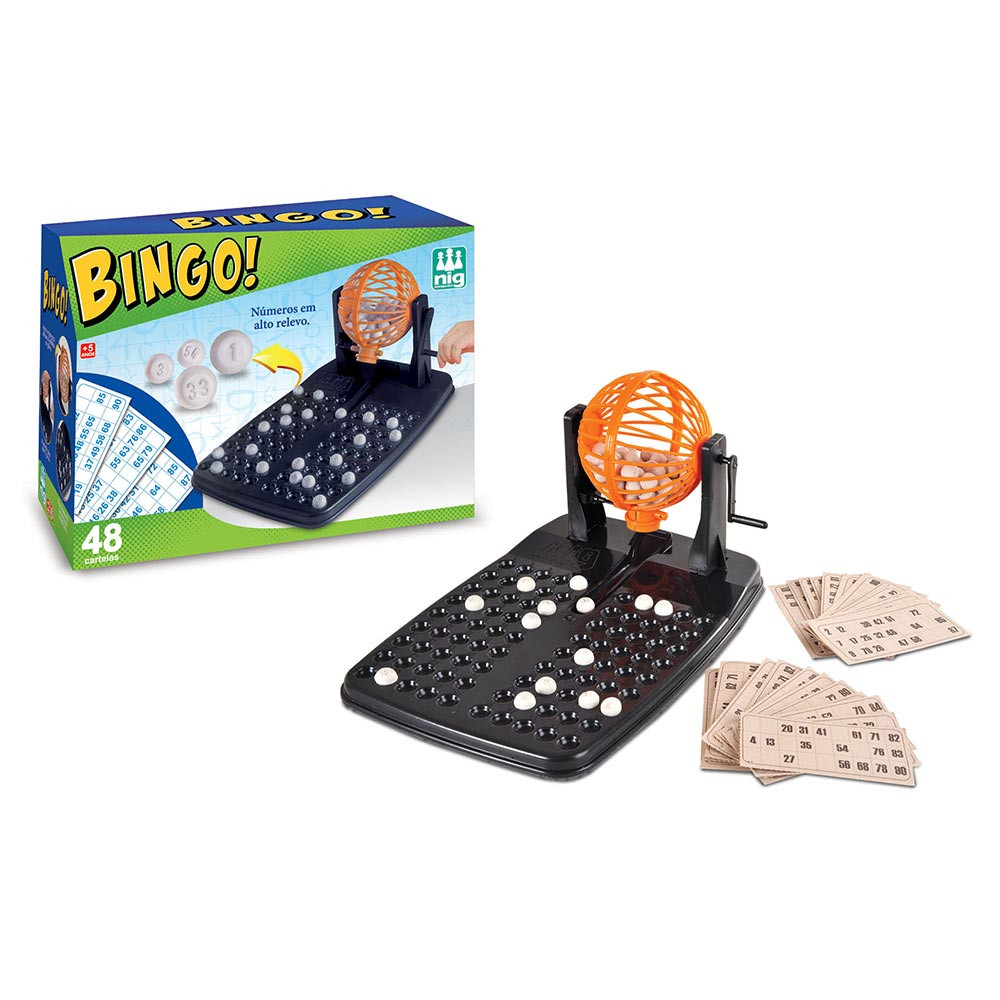 Bingo Infantil Jogo Brinquedo Globo 48 Cartelas 90 Bolinhas - SOOFISTIK