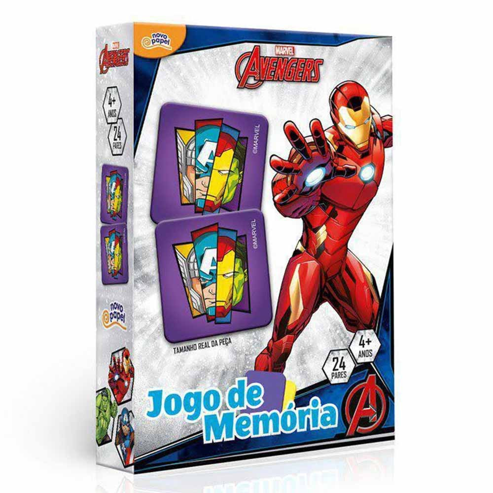 Conjunto De Jogos - Quebra - Cabeça, Jogo da Memória e Dominó - Disney -  Marvel - Avengers - Toyster