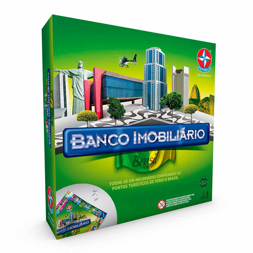 Jogo De Tabuleiro Banco Imobiliário Mesa Brinquedo Educativo