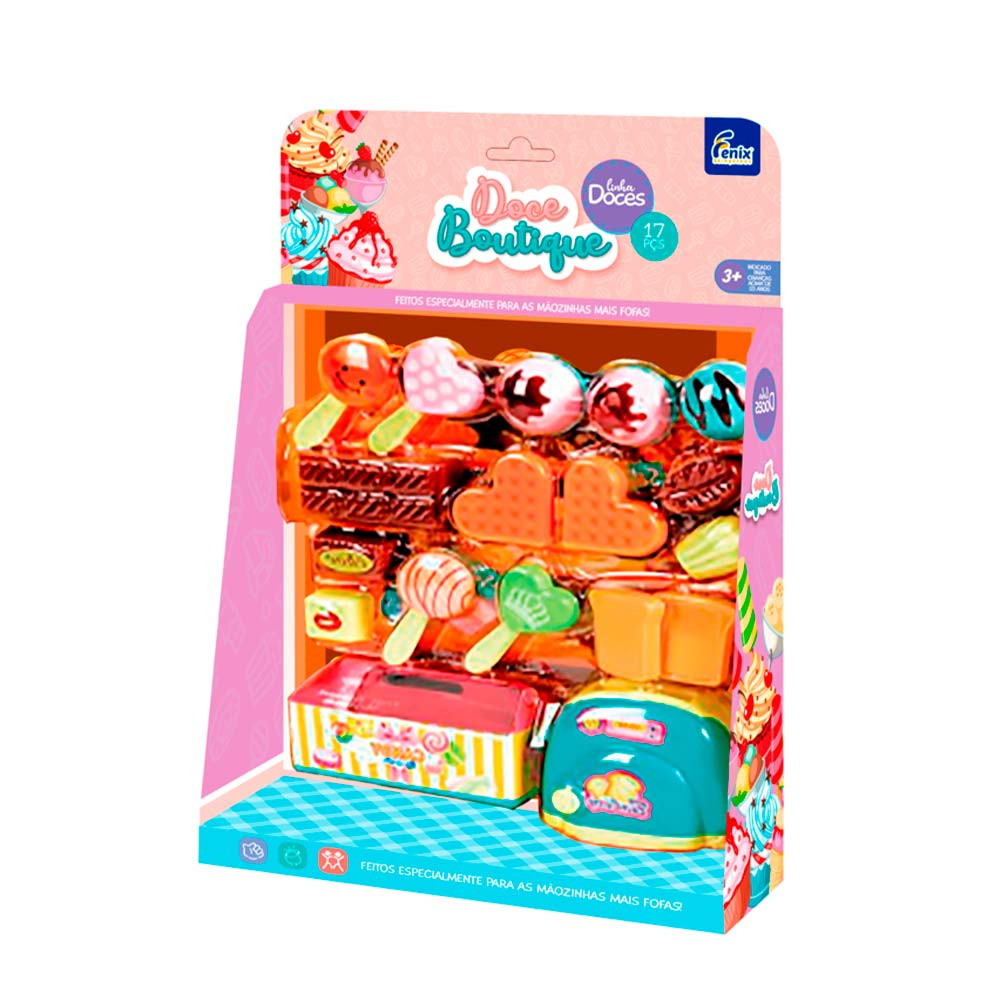 Kit Comidinha Infantil - Doce Boutique - 17 Peças - Fenix Brinquedos