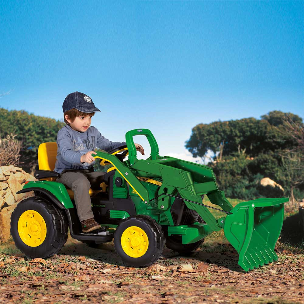 Trator Infantil com Assento Ajustável e Volante Funcional John Deere para  Crianças de 18 a 36 meses, Verde - Dular