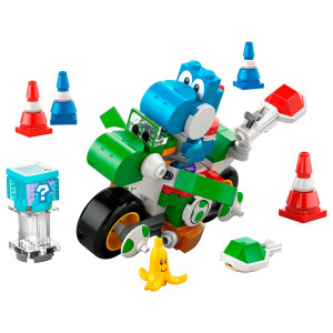 Bloco de Montar - Super Mario - Mario Kart - Moto Yoshi - 133  peças - LEGO
