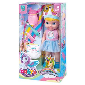 Boneca - Baby’s Collection - Unicórnio Faz Xixi - Super Toys