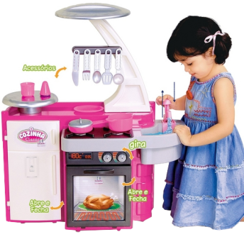 Cozinha Infantil Completa - Classic - Rosa - Cotiplás
