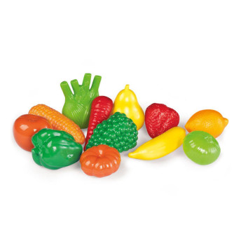 Kit Comidinha Infantil - Frutas e Verduras - 12 Peças - Coloridas - TaTeTi
