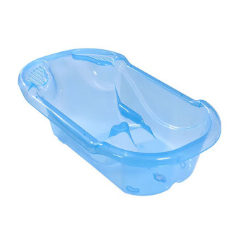 Banheira Ergonômica Safety & Comfort  - Azul Transparente - Tutti Baby