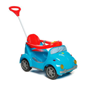 Carrinho de Passeio e Pedal - 1300 Fouks Azul - Calesita com Haste Direcionáve