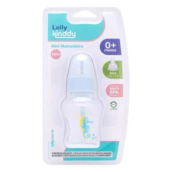 Mini Mamadeira - 50ml - Oceano - Azul - Lolly Kinddy