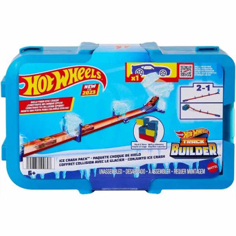 Conjunto e Pista - Hot Wheels Track Builder - Ice Crash - Mattel