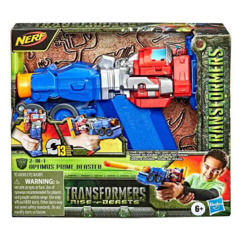 Lançador de Dardos - 2 em 1 - Nerf Transformers - Optimus Prime - Hasbro