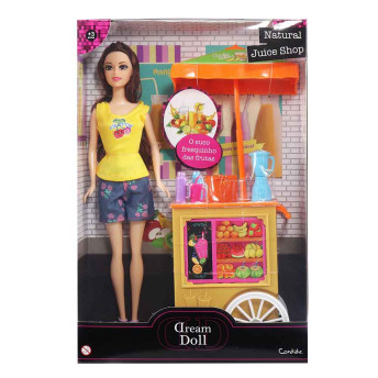Boneca Articulada - 30cm - Dream Doll - Natural Juice Shop - Morena - Candide