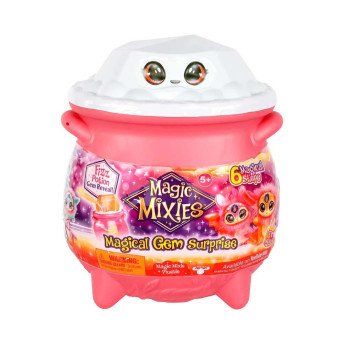 Pelúcia Surpresa Interativa - Magic Mixies - Caldeirão Mágico Gema Surpresa - Rosa - Candide