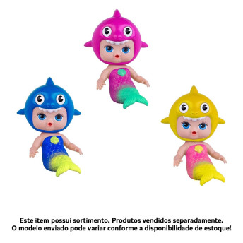 Boneca de Vinil - 18cm - Acqua Marina Tubarãozinho - Sortido - Super Toys