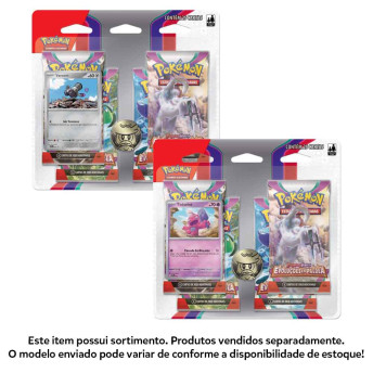 Jogo de Cartas Pokémon - Blister Quadruplo  - EV - Evoluções em Paldea - Sortido - Copag