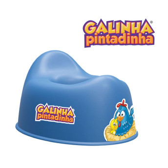 Penico Troninho Infantil - Galinha Pintadinha - Azul – Pais & Filhos