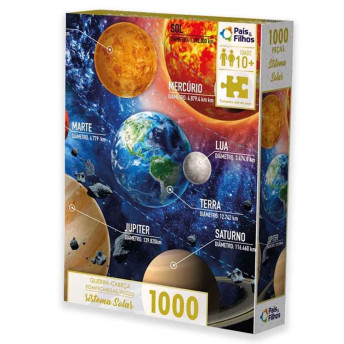 Quebra-Cabeça - 1000 Peças - Sistema Solar - Pais & Filhos