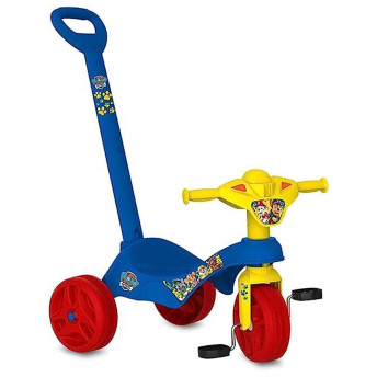 Triciclo Infantil com Haste - Tico-Tico - Patrulha Canina - Bandeirante