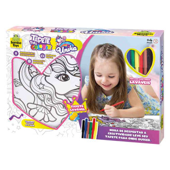 Tapete para Colorir Infantil - Unicórnio - Samba Toys